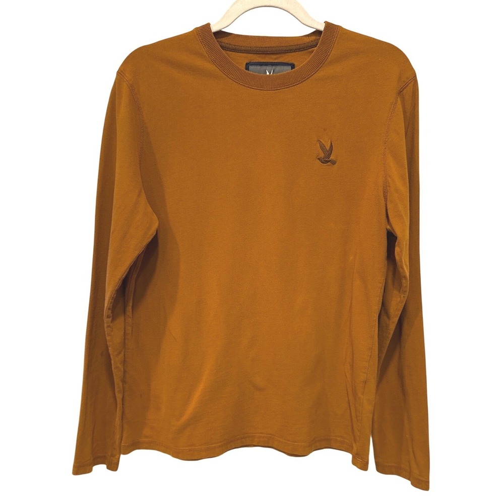 CC Double O Mens Logo Long Sleeve T-Shirt Bird Logo M Burnt Orange Casual‎ Shirt